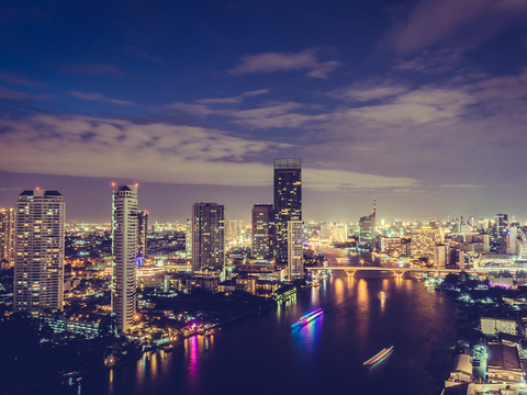 都市风情 城市建筑夜景 外景