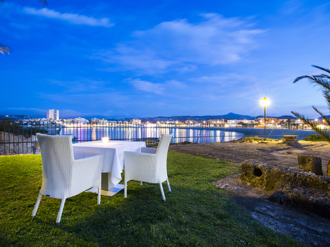 都市风情海边夜景 外景
