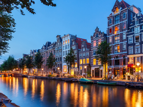 都市风情海边夜景 古建筑夜景 外景