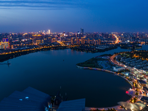 城市夜景 建筑风景 夜景 外景、