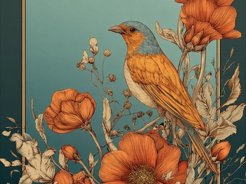  高清中式装饰画 