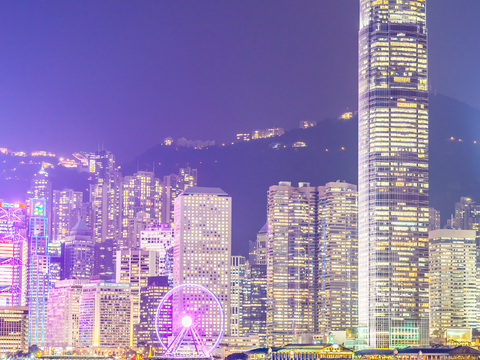 城市夜景 海边建筑风景 夜景 外景、