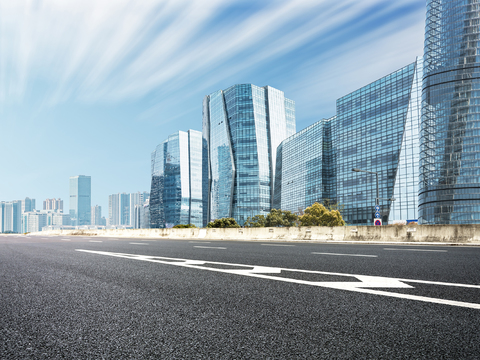 都市风情  城市公路建筑风景 外景