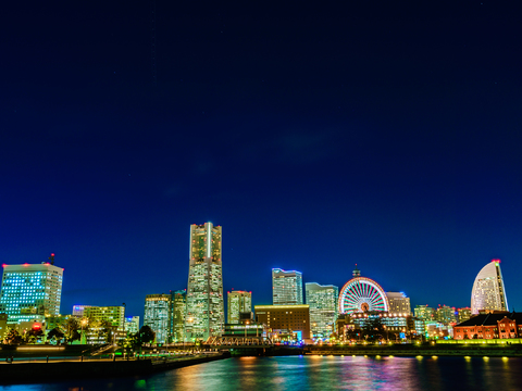 海边建筑风景 夜景 外景、城市夜景