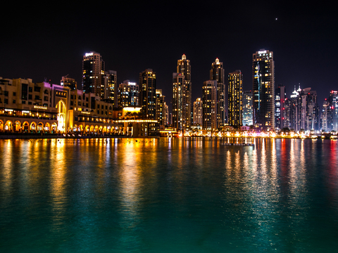 海边建筑风景 夜景 外景、城市夜景
