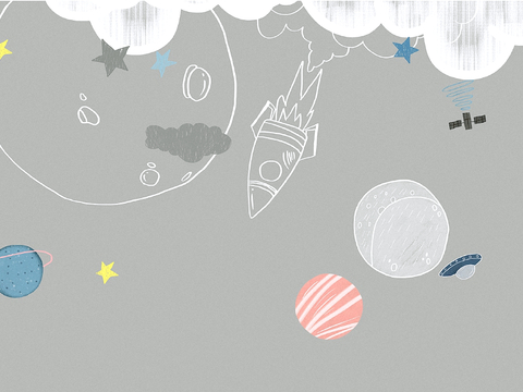 现代儿童房壁纸 壁画 墙纸 卡通壁纸 壁画 墙画 壁布 墙布