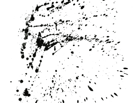 飞溅墨迹 水迹 泼墨 污迹 污渍 墨水涂鸦 抽象艺术画 