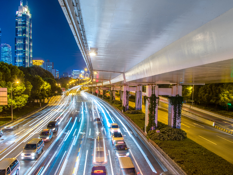 城市夜景 公路风景 夜景 外景、