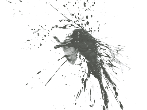  飞溅墨迹 水迹 泼墨 污迹 污渍 墨水涂鸦 抽象艺术画 