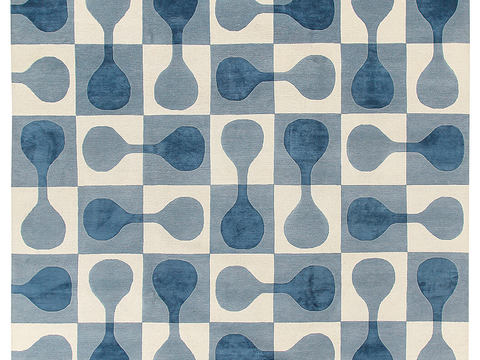 现代几何地毯  简约地毯 地毯 块毯 毛毯