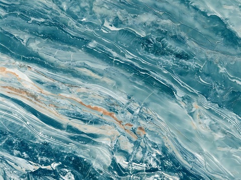 蓝绿色大理石奢石