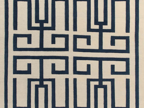 新中式几何地毯  简约地毯 地毯 块毯 毛毯