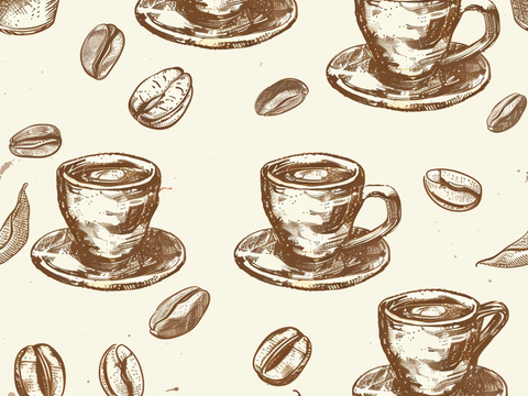咖啡壁纸 花纹壁纸 卡通壁纸 壁纸