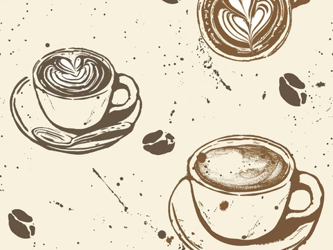 咖啡壁纸 花纹壁纸 卡通壁纸 壁纸