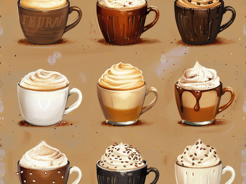 咖啡壁纸 花纹壁纸 卡通壁纸 壁纸