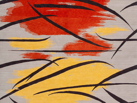 新中式印花地毯  波斯地毯 地毯 块毯 毛毯