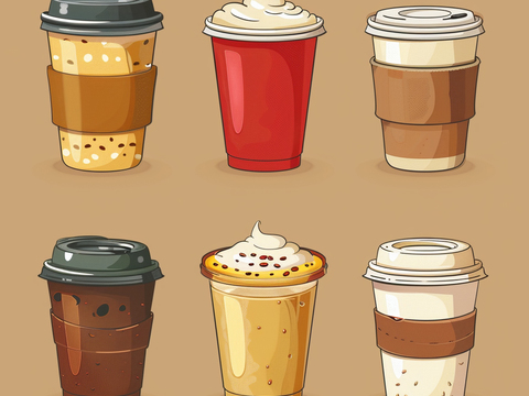 咖啡壁纸 花纹壁纸 卡通壁纸 壁纸