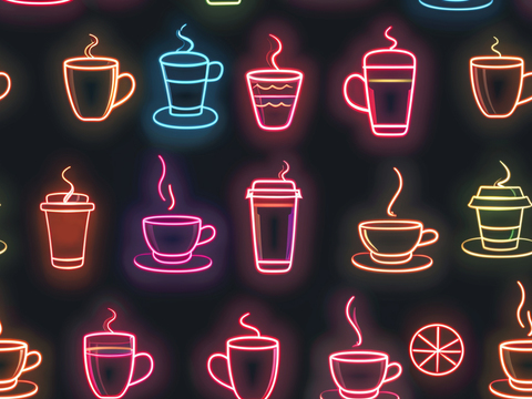 咖啡壁纸 花纹壁纸 卡通壁纸 壁纸