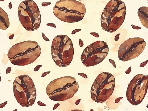 咖啡壁纸 花纹壁纸 卡通壁纸 壁纸