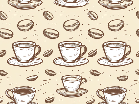 咖啡壁纸 花纹壁纸 卡通壁纸 壁纸