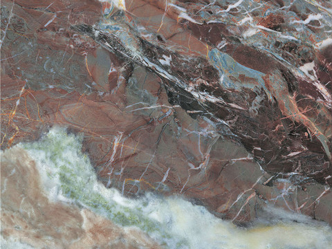 蒙娜丽莎现代轻奢艺术金戈壁玉岩板