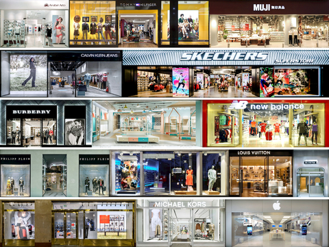  商场店铺门面夜景日景玻璃橱窗 写字楼大楼玻璃幕墙外立面贴图 