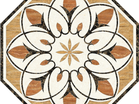 石材拼花 大理石拼花地面 瓷砖拼花 别墅庭院进门玄关地面拼花