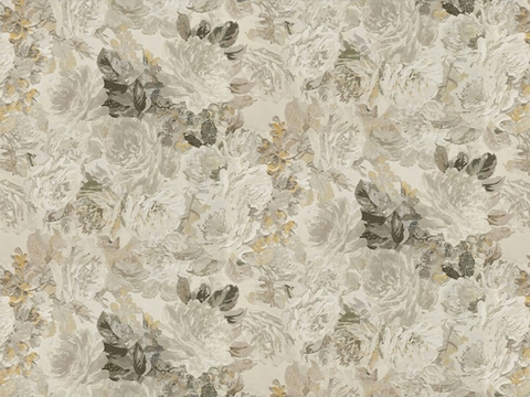 法式奶油风花朵风格复古典墙布