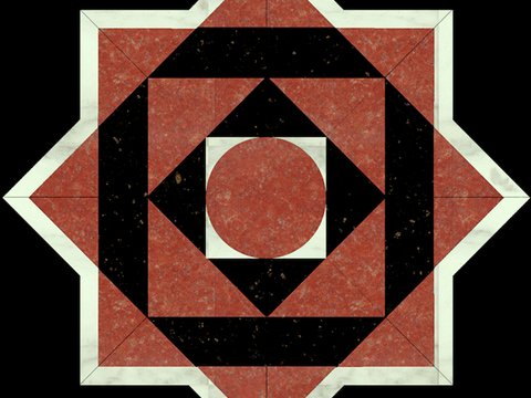 石材拼花 大理石拼花地面 瓷砖拼花 别墅庭院进门玄关地面拼花