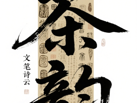 毛笔字 茶韵 茶叶包装