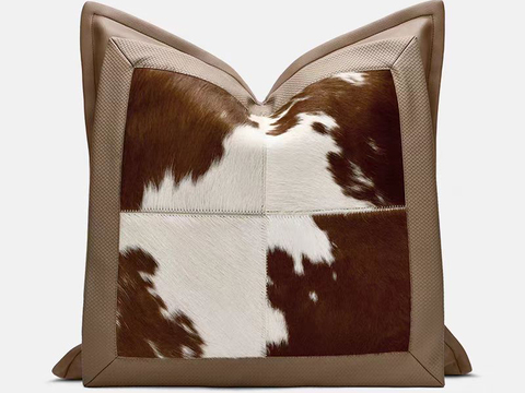 现代抱枕 枕头 印花抱枕 皮革抱枕