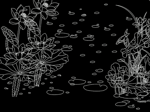  黑白凹凸 高光遮罩 通道 花纹纹理 装饰线条 纹理 墙绘图案 