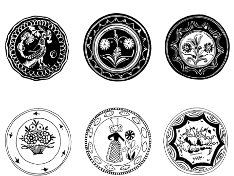  黑白凹凸 高光遮罩 通道 花纹纹理 装饰线条 纹理 墙绘图案 