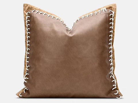 现代抱枕 枕头 印花抱枕 皮革抱枕