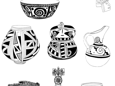  黑白凹凸 高光遮罩 通道 古典花纹 装饰线条 纹理 墙绘图案 