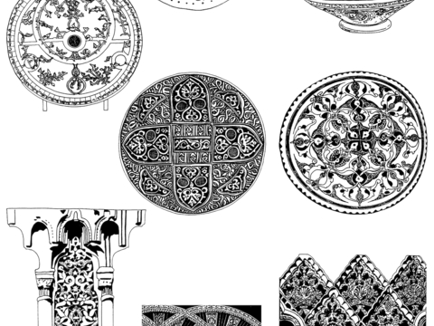 黑白凹凸 高光遮罩 通道 花纹纹理 装饰线条 纹理 墙绘图案