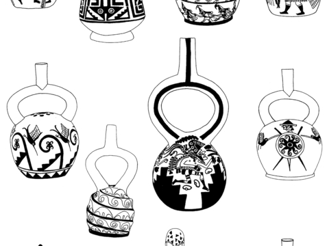  黑白凹凸 高光遮罩 通道 古典花纹 装饰线条 纹理 墙绘图案 