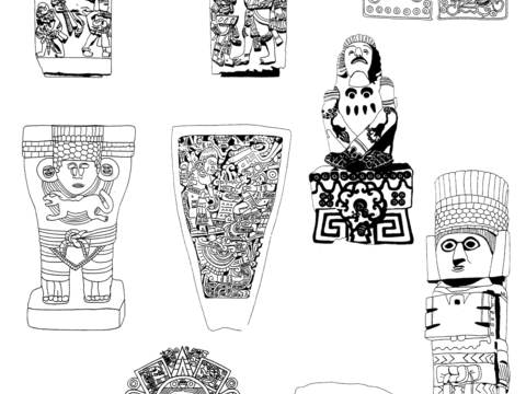  黑白凹凸 高光遮罩 通道 古典花纹 装饰线条 纹理 墙绘图案 