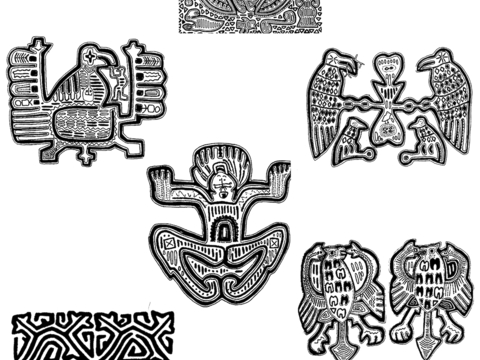  黑白凹凸 高光遮罩 通道 古典花纹 装饰线条 纹理 墙绘图案 