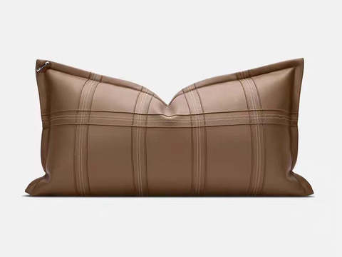 现代抱枕 枕头 印花抱枕 皮革抱枕