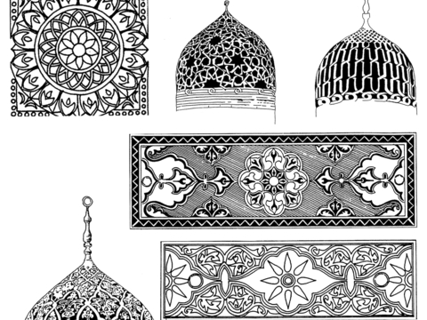 黑白凹凸 高光遮罩 通道 花纹纹理 装饰线条 纹理 墙绘图案