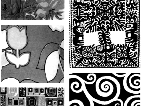 黑白凹凸 高光遮罩 通道 花纹纹理 装饰线条 纹理 墙绘图案