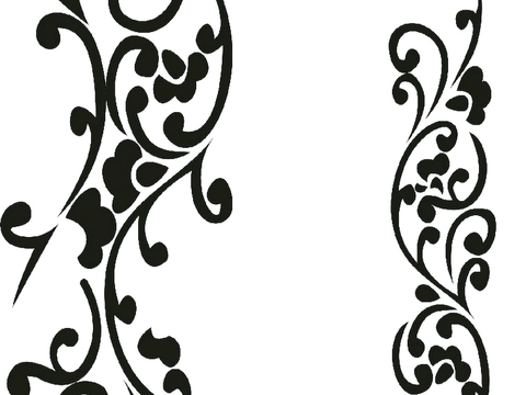  黑白凹凸 高光遮罩 通道 花纹纹理 装饰线条 纹理 墙绘图案 