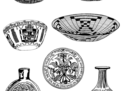  黑白凹凸 高光遮罩 通道 古典花纹 装饰线条 纹理 墙绘图案 