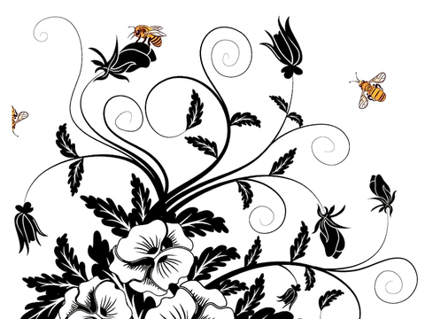  黑白凹凸 高光遮罩 通道 花纹纹理 装饰线条 纹理 墙绘图案 