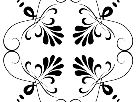  黑白凹凸 高光遮罩 通道 花纹纹理 装饰线条 纹理 墙绘图案 