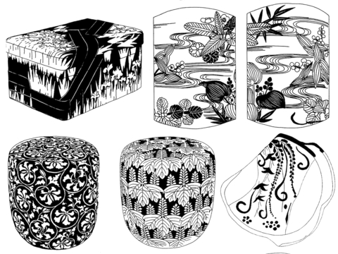  黑白凹凸 高光遮罩 通道 花纹纹理 装饰线条 纹理 墙绘图案 