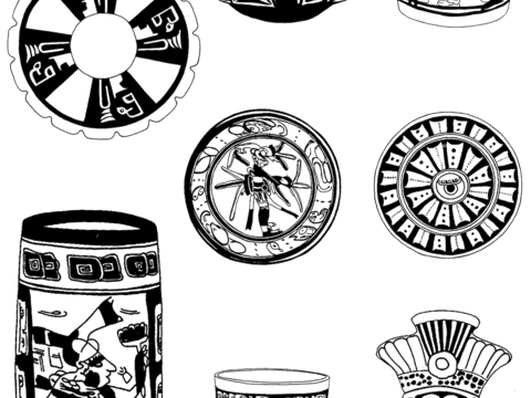  黑白凹凸 高光遮罩 通道 古典花纹 装饰线条 纹理 墙绘图案 