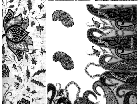  黑白凹凸 高光遮罩 通道 花纹纹理 装饰线条 纹理 墙绘图案 