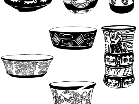  黑白凹凸 高光遮罩 通道 古典花纹 装饰线条 纹理 墙绘图案 